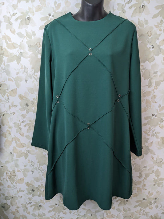 Green criss cross tunic