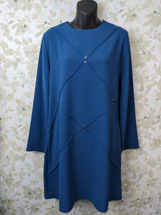 Blue criss cross tunic