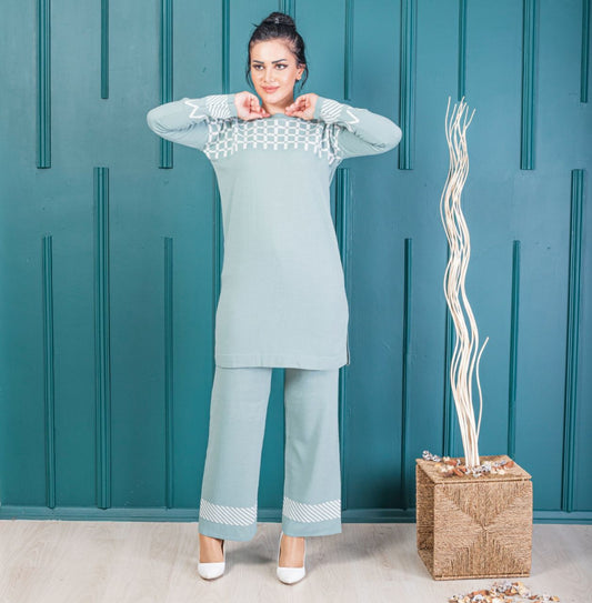 2 piece sweater set - Mint